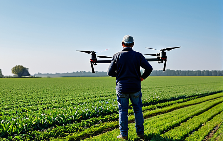 농업기술 자격증의 종류와 선택 가이드 - **Prompt:** A focused agricultural technician, fully clothed in appropriate work attire, examining s...