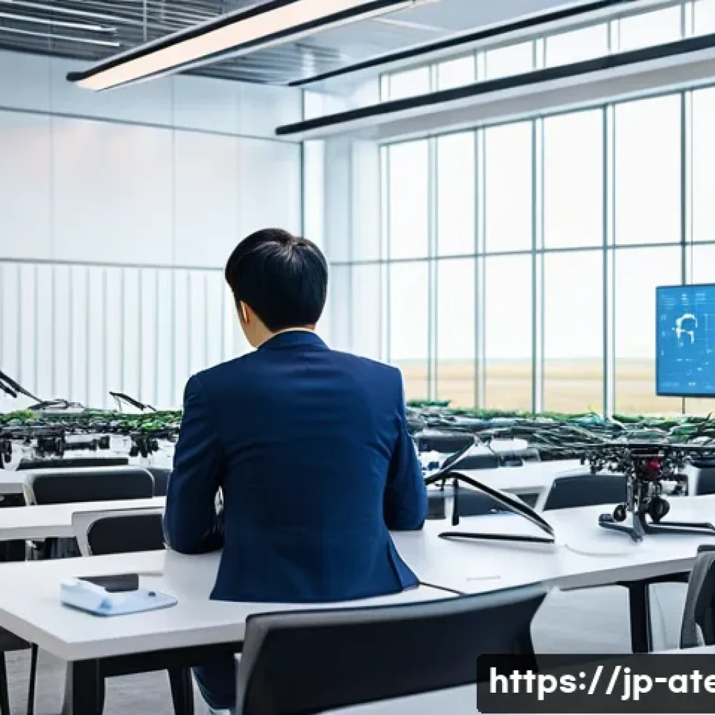 농업기술 전문가 경력 관리 방법 - A modern Japanese agricultural expert attending a high-tech seminar in a bright conference room, sur...