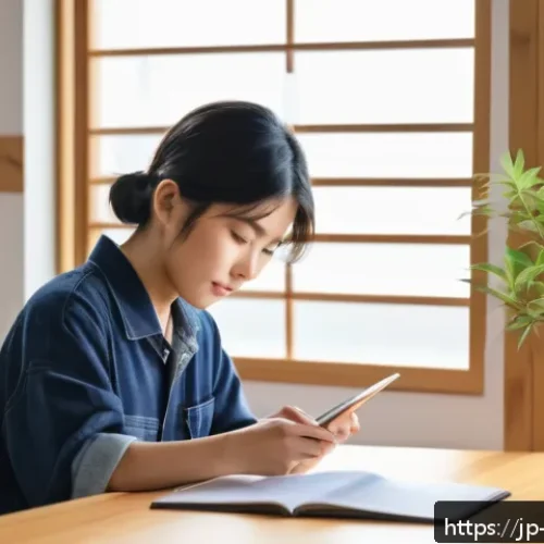 농업기술 시험 고득점 전략 - A modern Japanese study room scene focused on agricultural technology exam preparation, featuring a ...